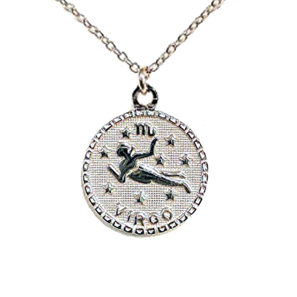 New Zodiac Necklace Sterling Silver Virgo Pendant